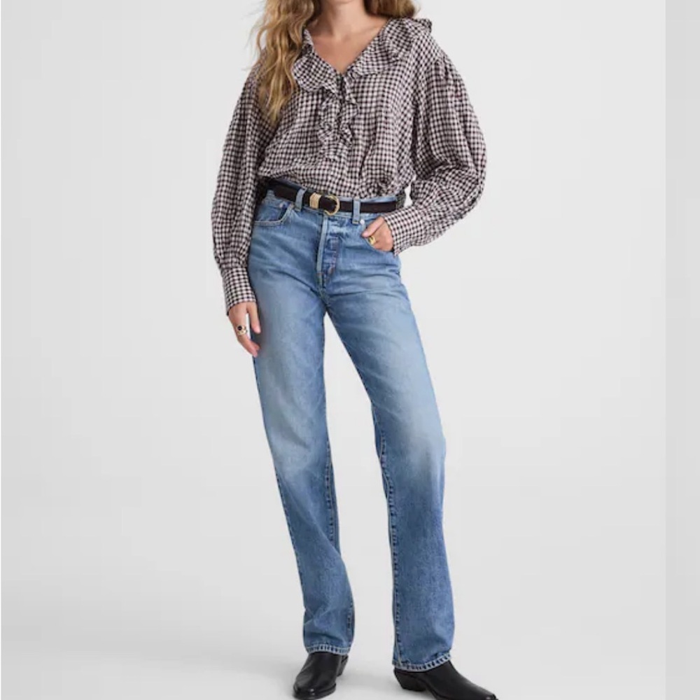 Madewell Ruffled Pintuck Top - Picture 8 of 10